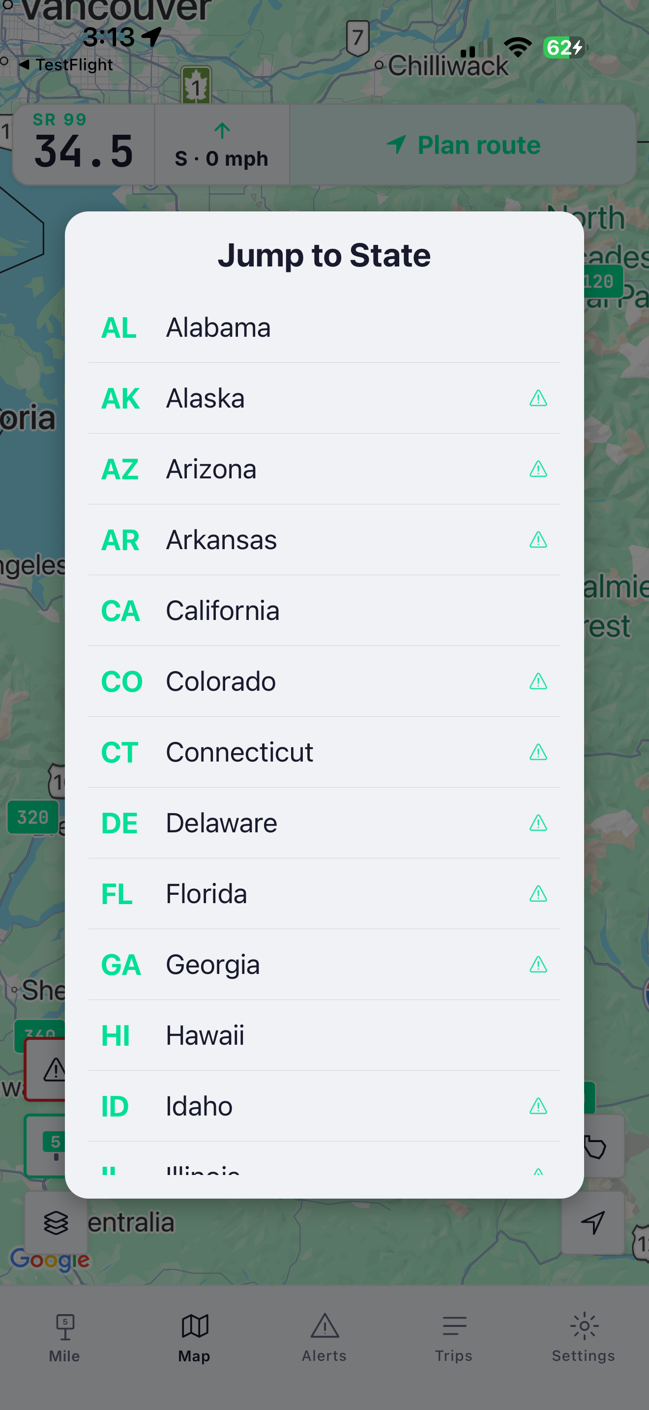 Jump to any state