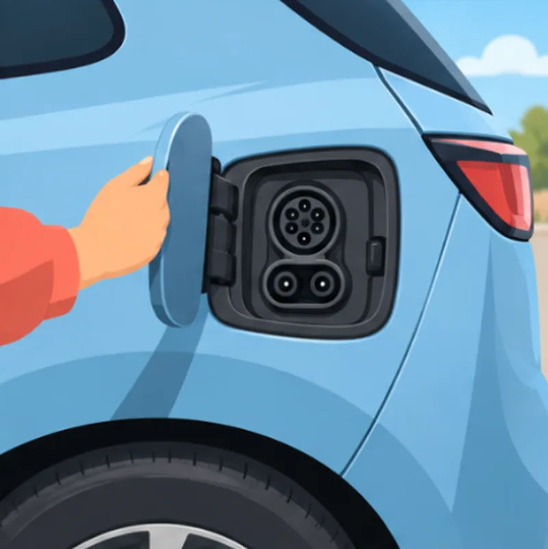 Step 2. Open the charging port.